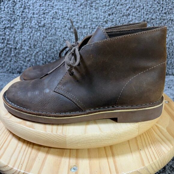 Clarks Bushacre 2 Desert Chukka Boots Mens Size 8.5 Brown Leather Lace Up Shoe main image 5
